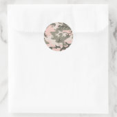 Sticker Rond Camouflage rose (Sac)