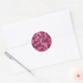 Sticker Rond Camouflage rose (Enveloppe)