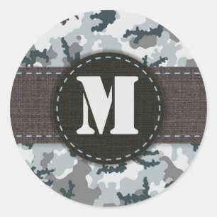 Sticker Rond Camouflage urbain