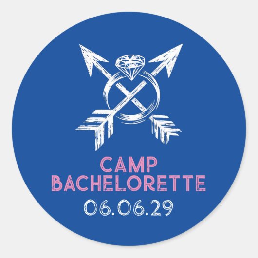 Sticker Rond Camp Bachelorette (Devant)