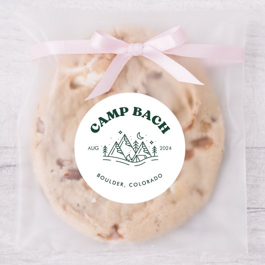 Sticker rond Camp Bachelorette