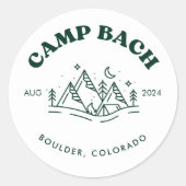 Sticker rond Camp Bachelorette (Devant)