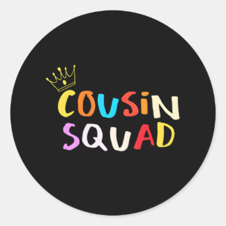 Sticker Rond Camp Cousin 2018 Équipe Cousin Nouveau Cousin