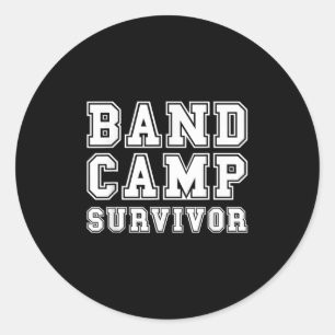 Sticker Rond Camp de bande Survivante Marching Band Trumpet Cla