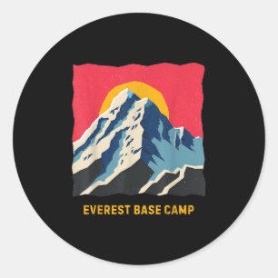 Sticker Rond Camp de base de l'Everest Himalaya Randonnée en mo