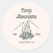 Sticker Rond Camp de jeunes filles (Devant)