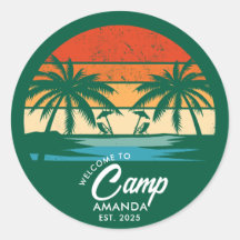 Camp de plage personnalisé pour enterrement de vie