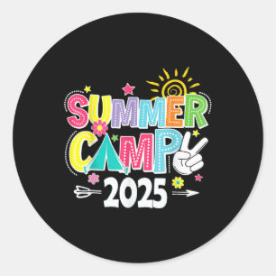 Sticker Rond Camp d'été 2025 - Fam de jumelage des vacances d'é