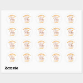 Sticker Rond Camp d'été complet - Chat Vintage (Feuille)