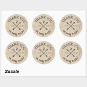 Sticker Rond Camp Flèches Merci Faveur (Feuille)