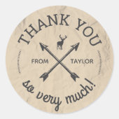 Sticker Rond Camp Flèches Merci Favor (Devant)