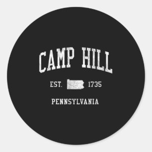 Sticker Rond Camp Hill Pa Sports sportifs Vintages Js01