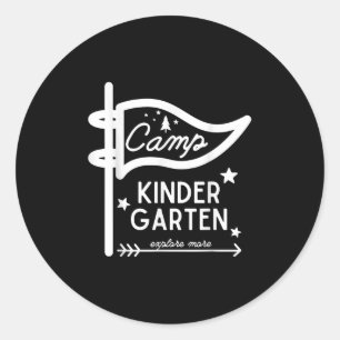 Sticker Rond Camp maternelle Enseignant Funny Camper Camps Camp