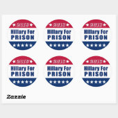 Sticker Rond Campagne 2016 | Hillary Pour PRISON (Feuille)