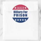Sticker Rond Campagne 2016 | Hillary Pour PRISON (Sac)