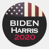 Sticker Rond Campagne BIDEN HARRIS 2020 Americana (Devant)