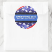 Sticker Rond Campagne HARRIS WALZ 2024 Large (Sac)