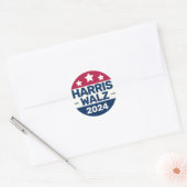 Sticker Rond Campagne Kamala Harris Tim Walz 2024 Président (Enveloppe)