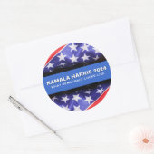 Sticker Rond Campagne pour la démocratie HARRIS 2024 (Enveloppe)