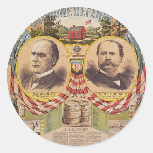 Sticker Rond Campagne présidentielle du parti républicain vinta (Devant)