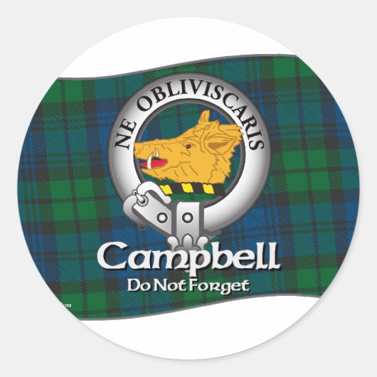 Sticker Rond Campbell Clan (Devant)
