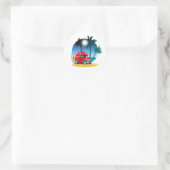 Sticker Rond Camper de dessin (Sac)