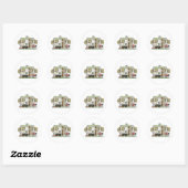 Sticker Rond Camper de remorque hybride extensible (Feuille)