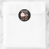 Sticker Rond Camper Queen Classy Sassy Un Peu Smart Assy (Sac)