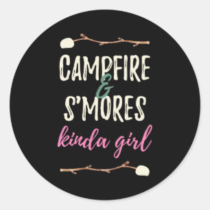 Sticker Rond Campfire S'Mores Kinda Alimentation Camper