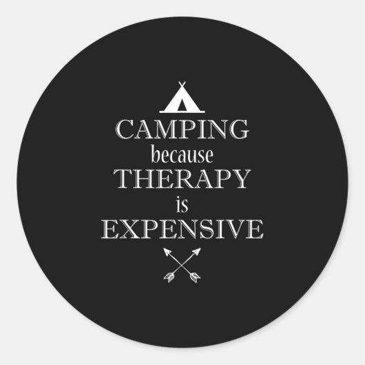 Sticker Rond Camping (Devant)