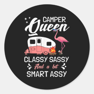 Sticker Rond Camping 365 Camper Queen Cly Sy Smart Y Camping Rv