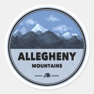 Sticker Rond Camping Allegheny Mountains