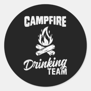 Sticker Rond Camping Camping Campe de l'Amoureux Campe T Shirt