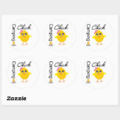 Sticker Rond Camping Chick (Feuille)