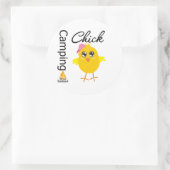 Sticker Rond Camping Chick (Sac)