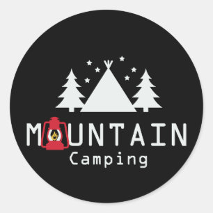 Sticker Rond camping de montagne