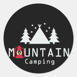 Sticker Rond camping de montagne