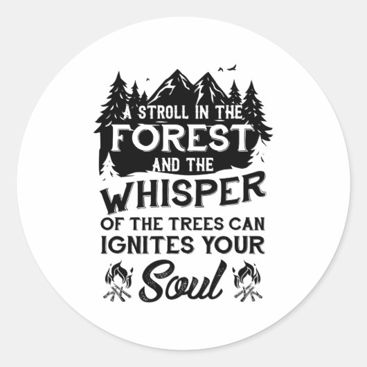 Sticker Rond Camping Gifs (Devant)