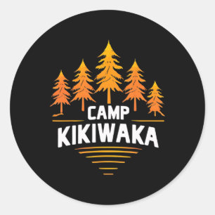 Sticker Rond Camping Kikiwaka Colonie de Vacances Forêt Randonn