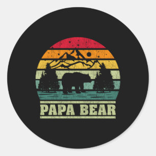 Sticker Rond Camping Papa Bear Camper