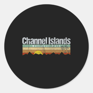 Sticker Rond Camping Randonnée dans le parc national des Channe