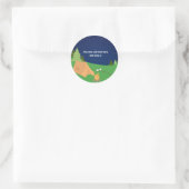Sticker Rond Camping Sleepover extérieur Anniversaire Fête Favo (Sac)