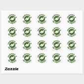 Sticker Rond Camping sous tentes (Feuille)