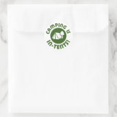 Sticker Rond Camping sous tentes (Sac)