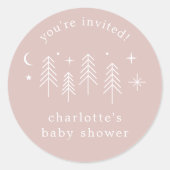 Sticker Rond Camping Vous êtes invité (Devant)