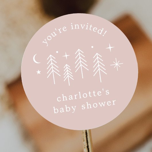 Sticker Rond Camping Vous êtes invité