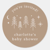 Sticker Rond Camping Vous êtes invité (Devant)