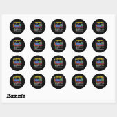 Sticker Rond Can I Lick It Periodic Table Funny Science Chemist (Feuille)