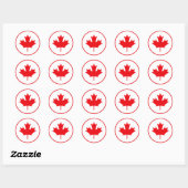 Sticker Rond Canada (Feuille)
