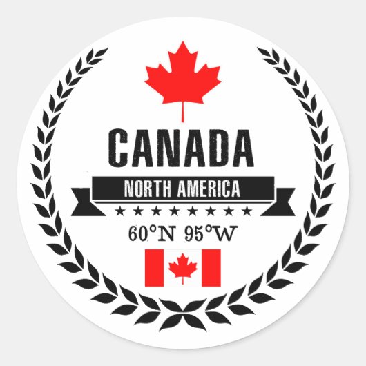 Sticker Rond Canada (Devant)